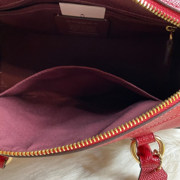 2 pcs COACH Red Rowan Satchel & Coach mini box cosmetic case - Picture 8 of 14